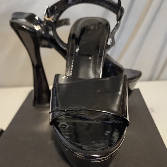 Zara Black Chunky Platform Heels * See Desc. - Picture 5 of 8